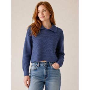 Stitches & Stripes cropped sweater in periwinkle - small - $125 MSRP